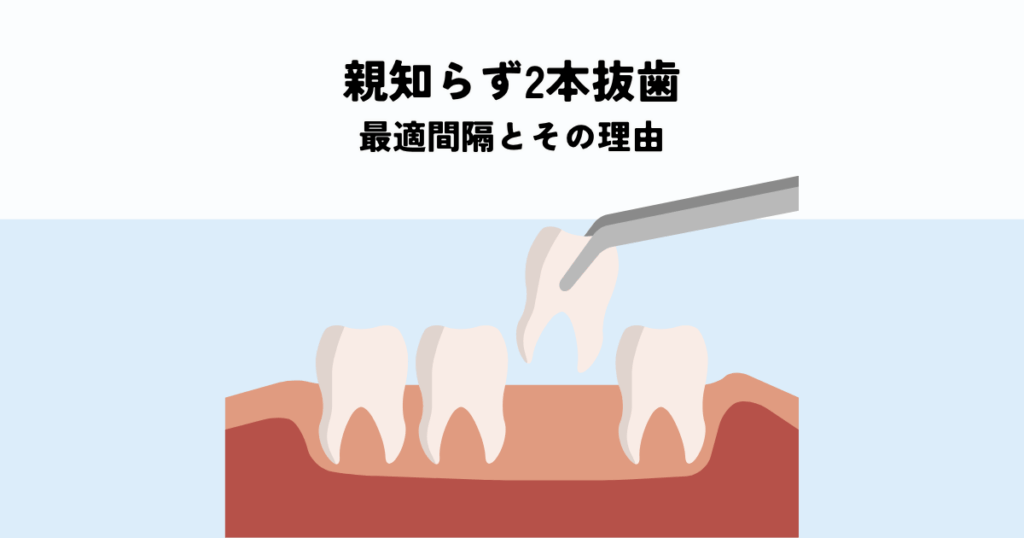 親知らず2本抜歯の最適間隔とその理由